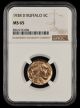 1938 D Buffalo Nickel NGC MS65