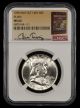 1959 Franklin Half Dollar DDR Type 2/Type 1 Reverse FS-801 NGC MS64 Bill Fivaz Signature Label