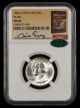 1964 D Washington Quarter Type C Reverse FS-901 NGC MS64 CAC Bill Fivaz Signature Label