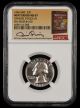 1966 SMS Washington Quarter NGC MS67 Mint Error Obverse Struck in Rim Burr @1:00 Bill Fivaz Signature Label