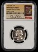 1967 SMS Washington Quarter NGC MS67 Mint Error Obverse Struck Thru Bill Fivaz Signature Label