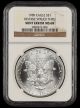 1989 American Silver Eagle $1 NGC MS68 Mint Error Reverse Struck Thru