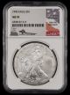 1996 American Silver Eagle $1 NGC MS70 John Mercanti Signature Label