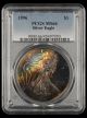 1996 American Silver Eagle $1 PCGS MS66 Attractively Toned