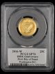 2016 W Gold Standing Liberty Quarter Centennial PCGS SP70 First Day of Issue