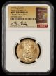 2021 $25 Gold American Eagle Type 1 NGC MS69 Mint Error Obverse Struck Thru Bill Fivaz Signature Label