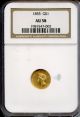 1855 Type 2 Gold $1 NGC AU58