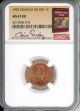 1995 1C NGC MS67RD DOUBLED DIE OBV - BILL FIVAZ SIGNATURE LABEL 