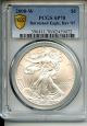 2008 W $1 ASE PCGS SP7-0 Burnished Reverse of 2007
