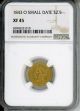 1843 O $2.5 GOLD NGC XF45 SMALL DATE
